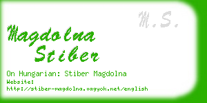 magdolna stiber business card
